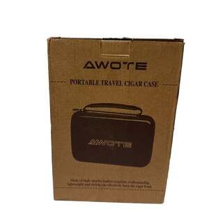 AWOTE Travel Cigar Humidor Case with 4 Cigar Tubes and Cutter